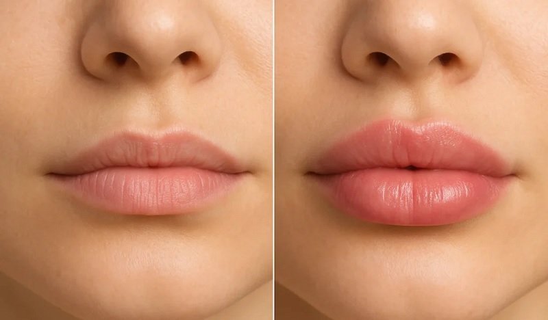 Lip Fillers Before and After - Subtle Contour Definition in Dubai