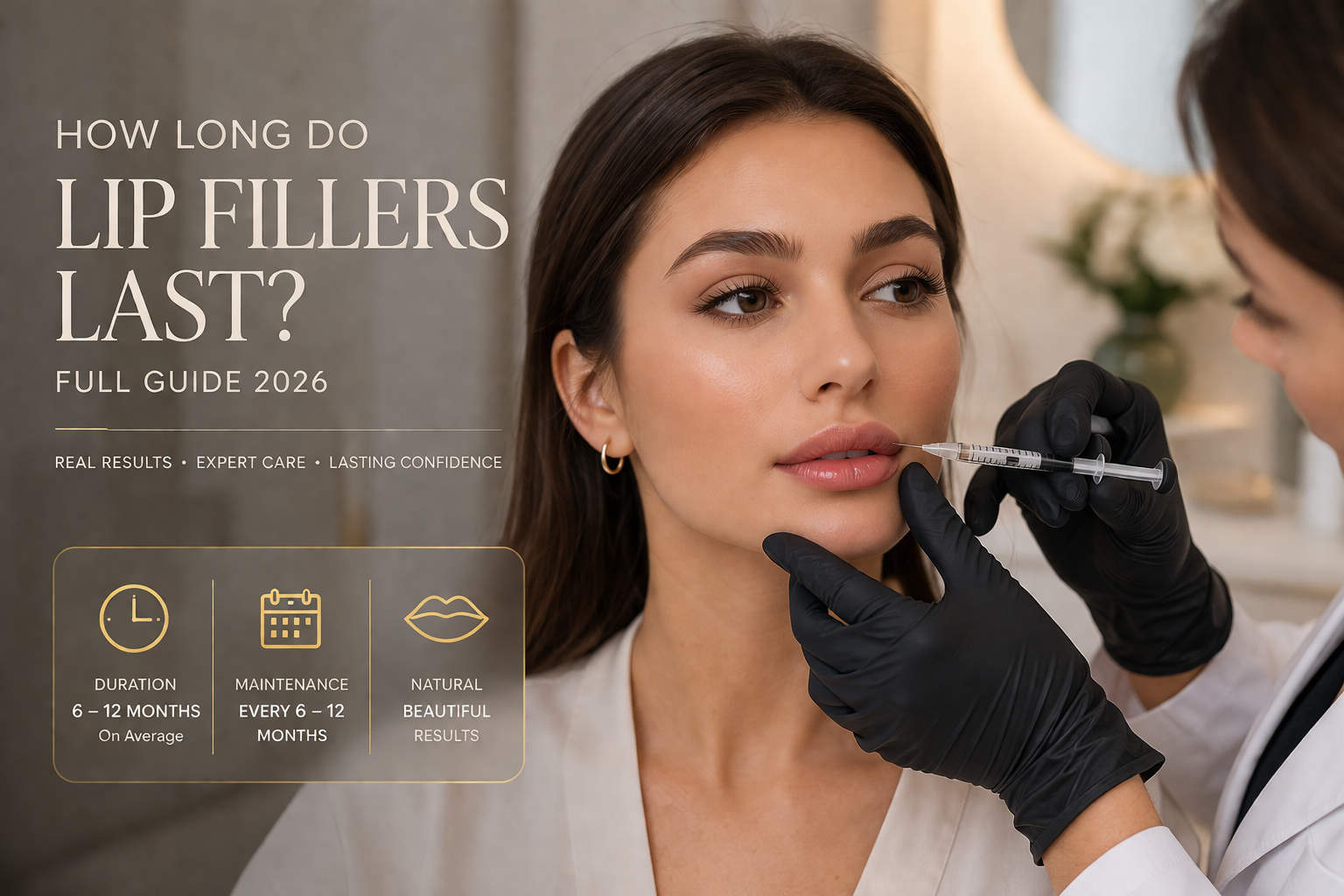 Lip filler treatment results and duration in Dubai clinic