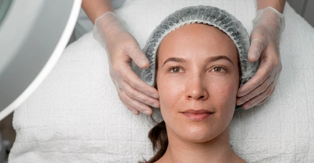 Botox used in the forehead, glabella,