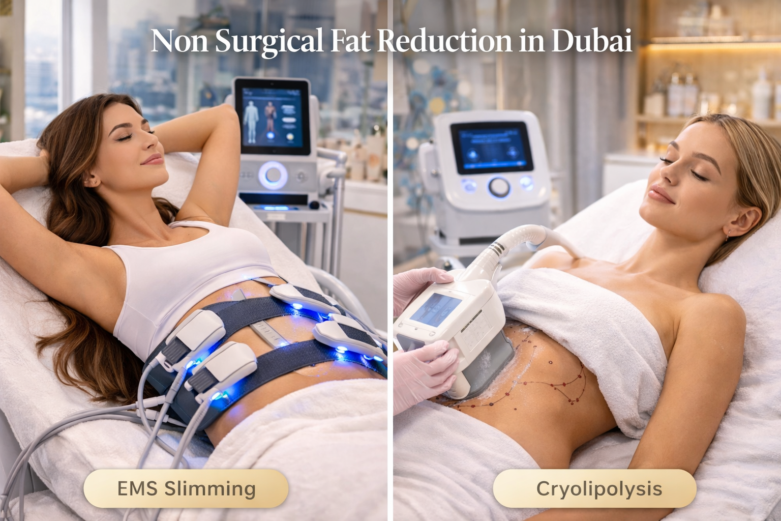 Non surgical fat reduction treatment in Dubai aesthetic clinic