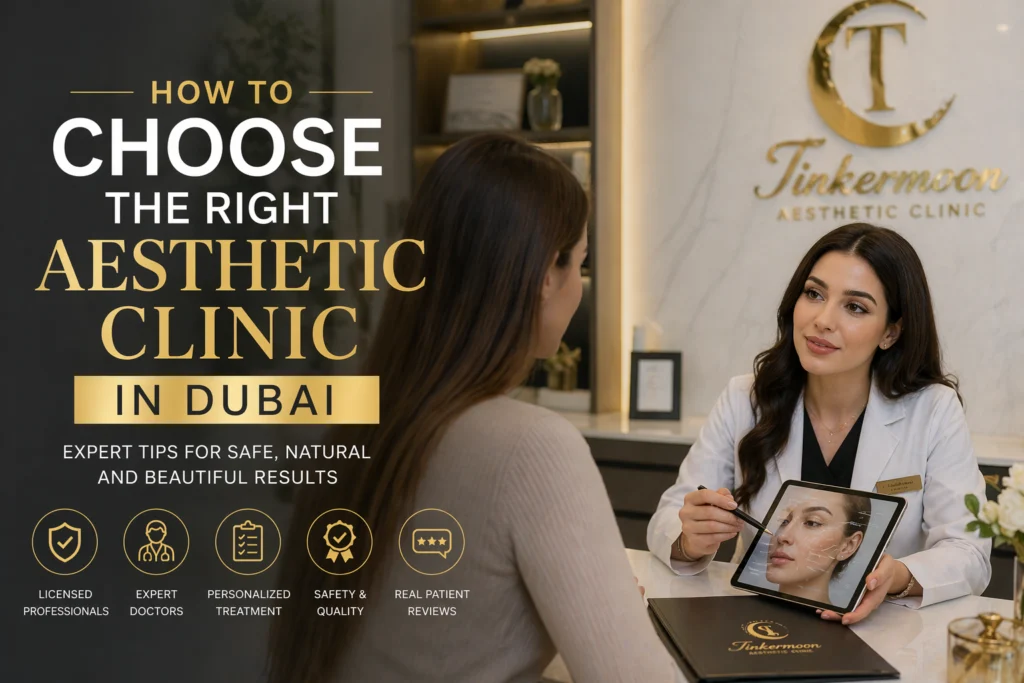 Aesthetic clinic consultation in Dubai with doctor and patient