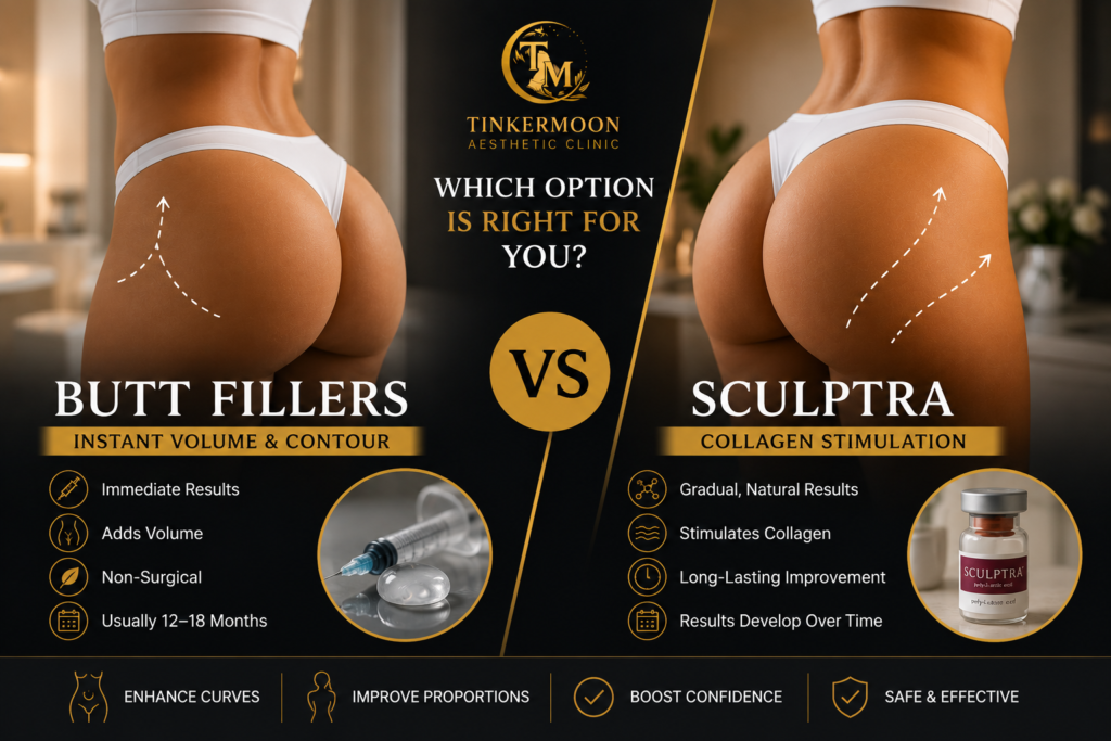 Butt Fillers vs Sculptra: What’s the Difference?