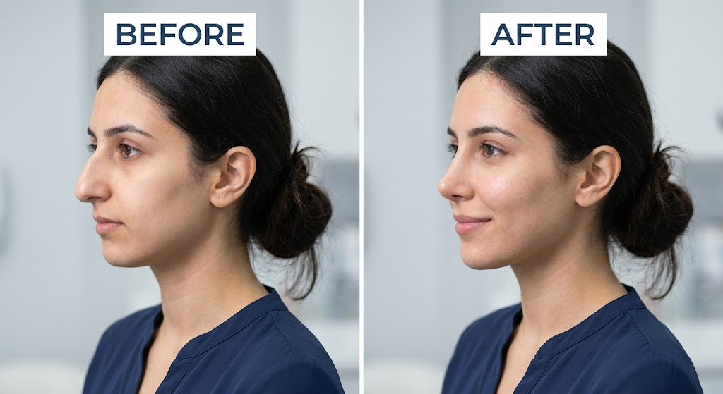 After تجميل الأنف