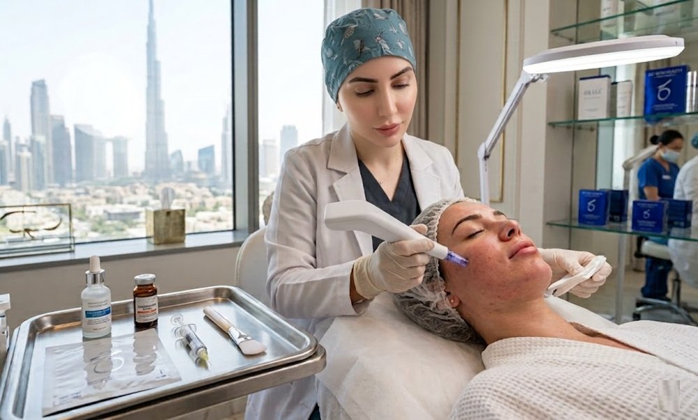 Dermapen Microneedling مع الجمع بين microneedling