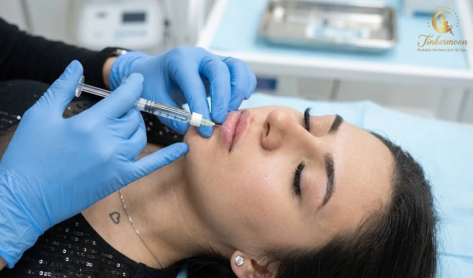 Dermal filler lip injection treatment at Tinkermoon clinic