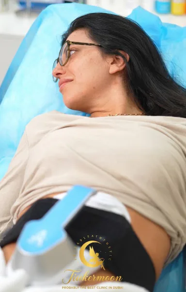 EMS Slimming treatment on abdomen at Tinkermoon Clinic Dubai