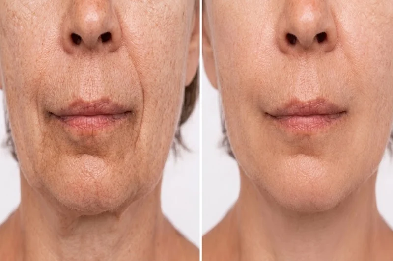 Sculptra treatment for nasolabial folds before and after