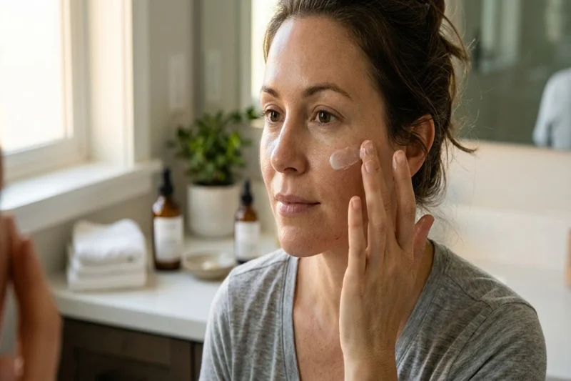 Anti-aging skincare routine with retinol and other proven ingredients
